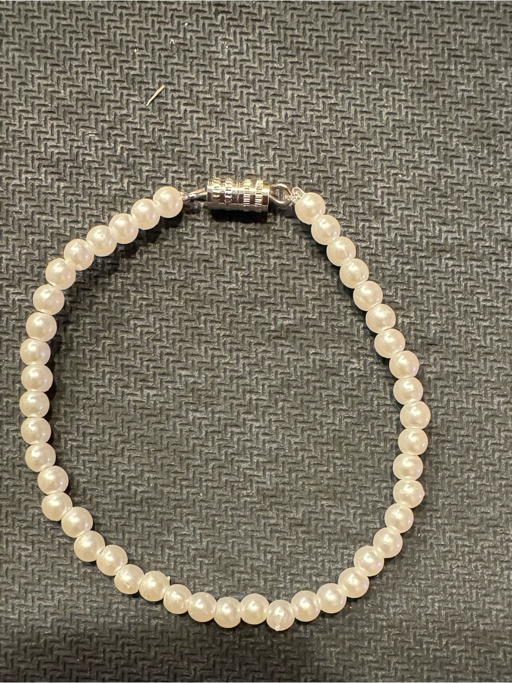 Vintage Classic White Faux Pearl Beaded Bracelet
